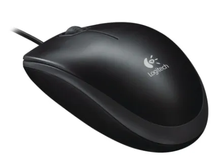 Logitech myš B110 Silent,pravák a levák,optická,3 tlačítka,kabelová,USB