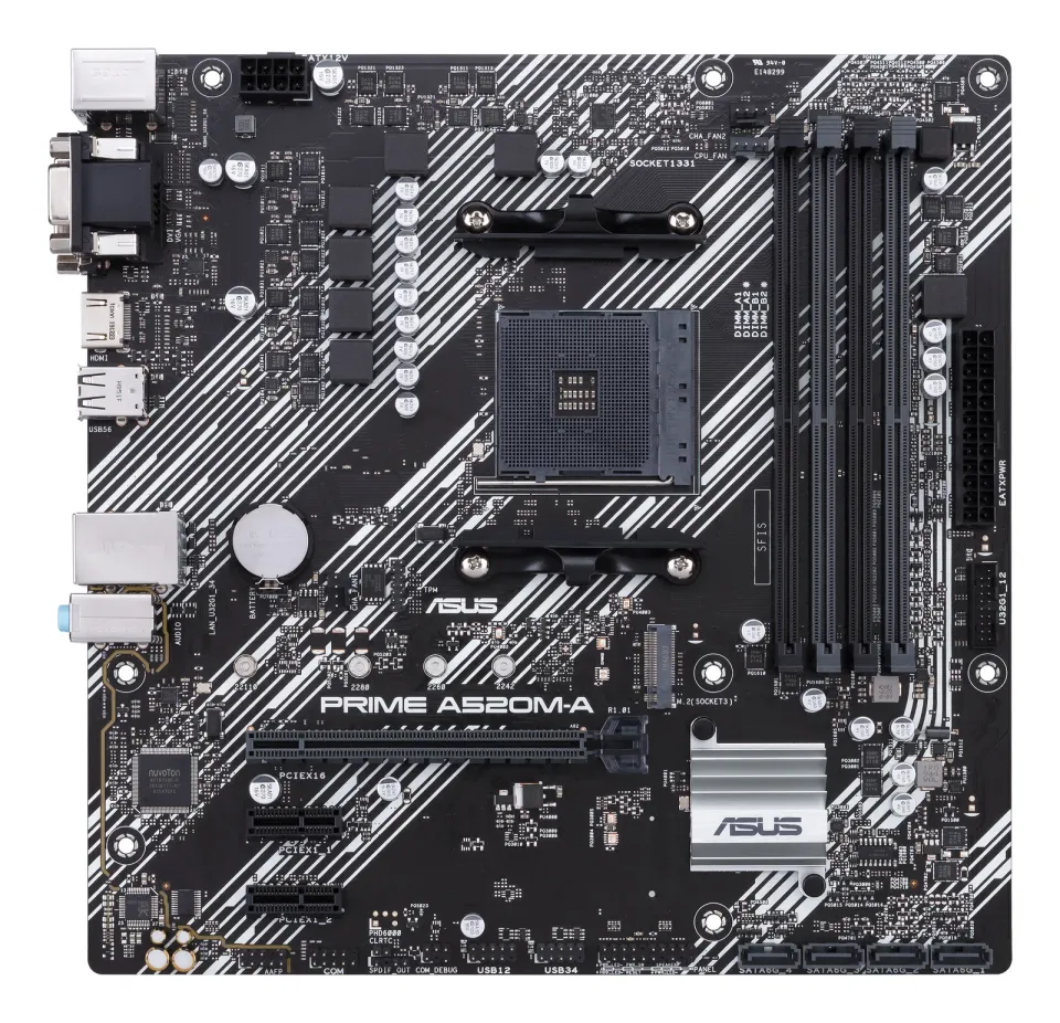 ASUS mb PRIME A520M-A II-CSM soc.AM4 A520 DDR4 mATX M.2 D-Sub HDMI DP