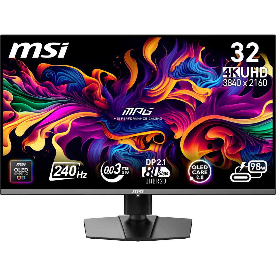 MSI MPG/322URX/31,5"/QD-OLED/4K UHD/240Hz/0,03ms/Černá/3R