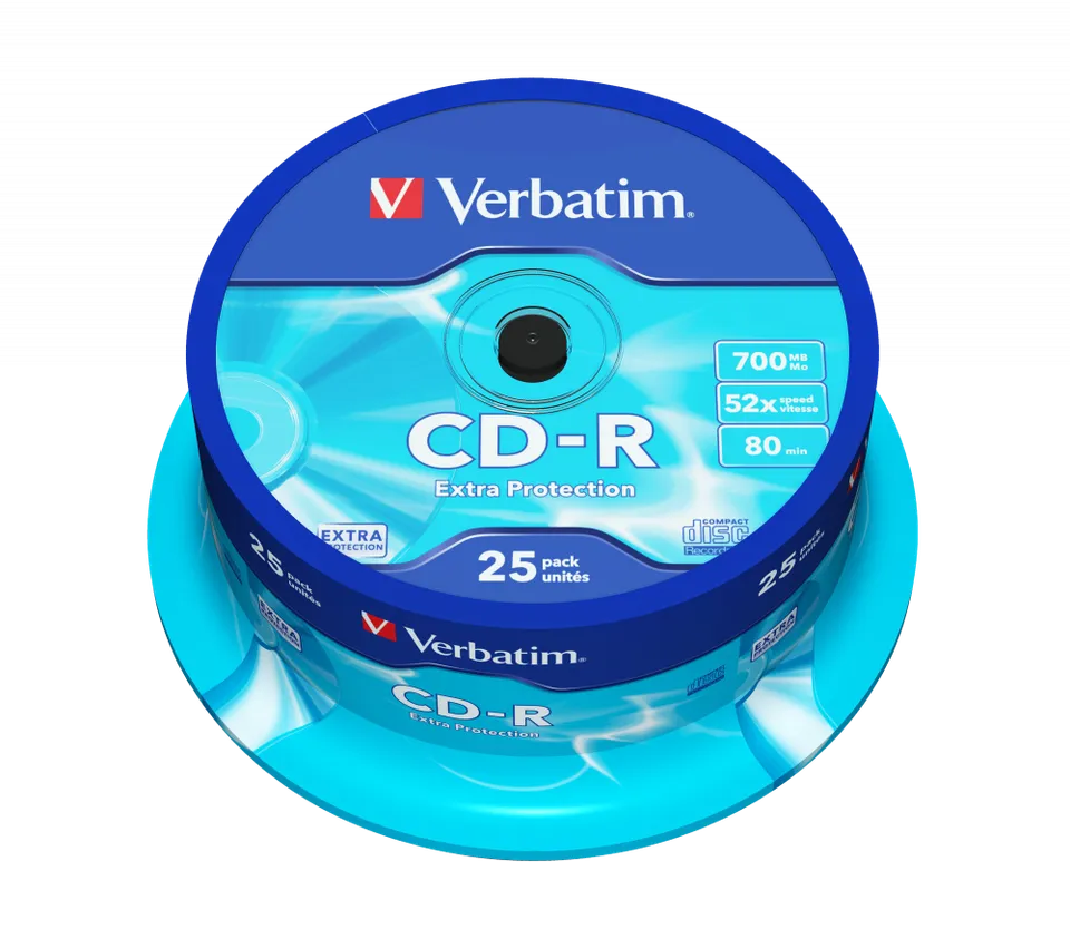 VERBATIM CD-R 700MB, 52x, spindle 25 ks