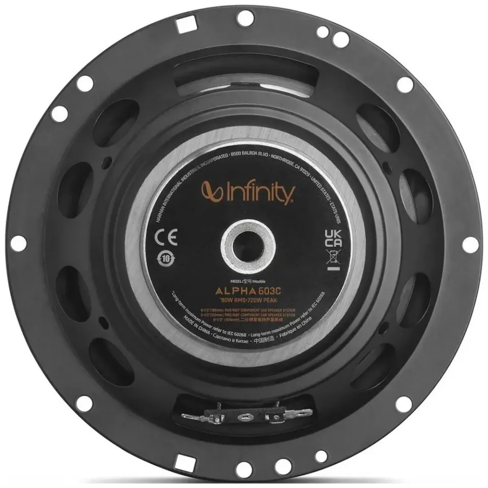 Infinity Alpha 603C / 2pásmové reproduktory 165mm, 90/720W, 90dB, 60Hz–20kHz, 4ohm
