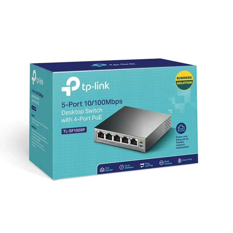 TP-LINK TL-SF1005P 5x LAN/4xPOE 10/100Mbps POE 5port switch