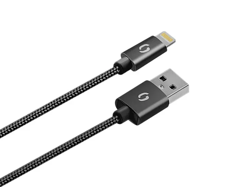 Chytrá síťová nabíječka ALIGATOR 3.4A, 2xUSB, smart IC, černá, kabel pro iPhone/iPad 2A