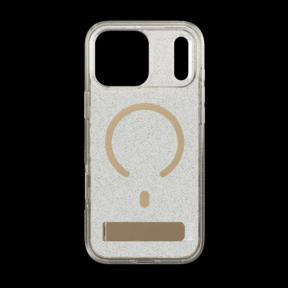 Case Milan Snap with Kickstand for Apple iPhone 18 Pro / 17 Pro - Glitter Gold