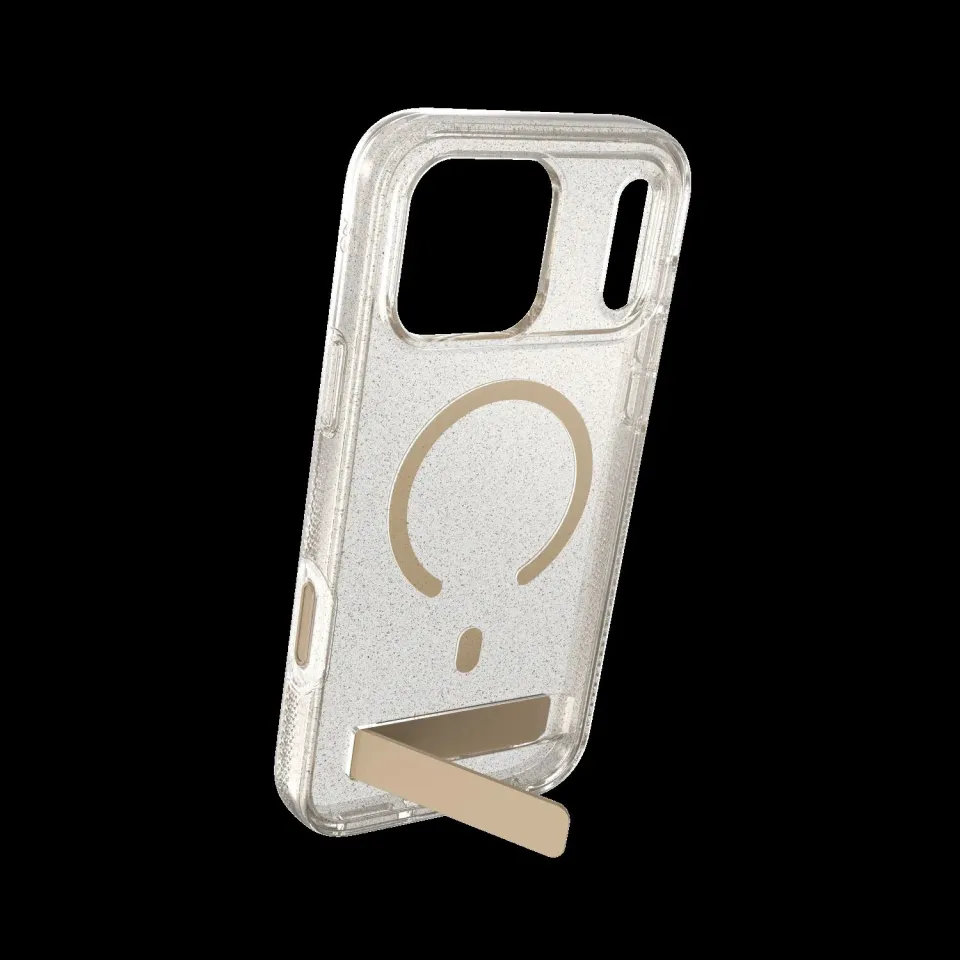 Case Milan Snap with Kickstand for Apple iPhone 18 Pro / 17 Pro - Glitter Gold