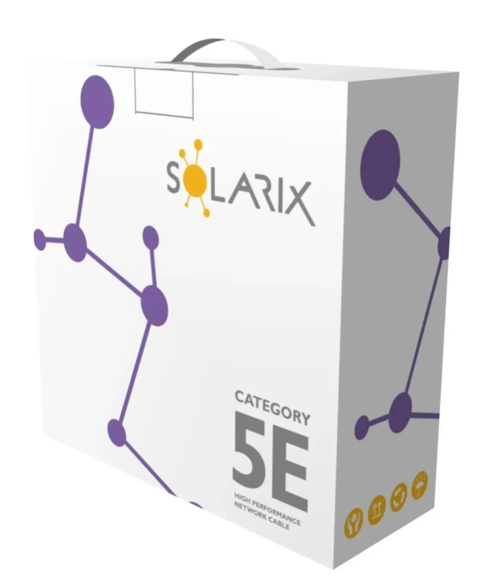 Instalační kabel Solarix CAT5E UTP LSOH Dca-s1,d2,a1 100m/box SXKD-5E-UTP-LSOH