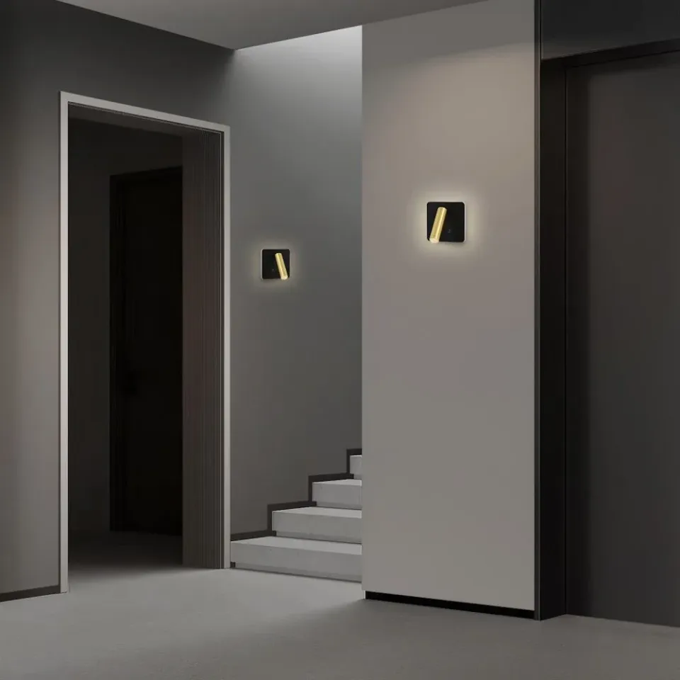IMMAX GOAL designové nástěnné LED svítidlo, 2 vypínače, 7W, černo-zlaté