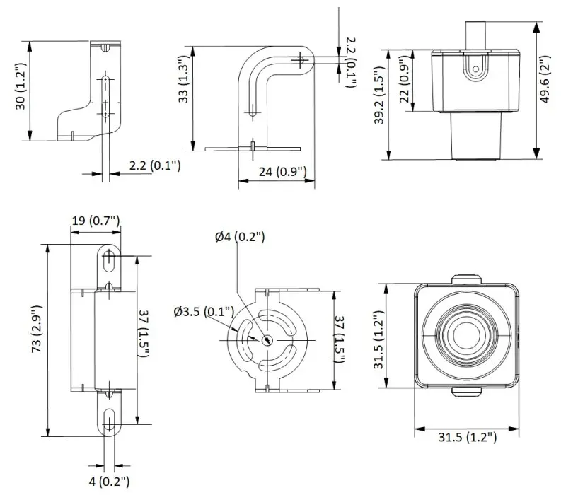 Hikvision DS-2CD2D45G1/M-D/NF(2.8mm) - 4MPix IP Mini Board kamera; Audio