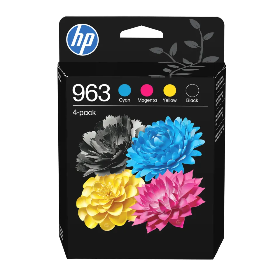 HP 6ZC70AE náplně č.963 CMYK (4pack = černá + CMY) (pro OfficeJet Pro 9010, 9013, 9020, 9023)