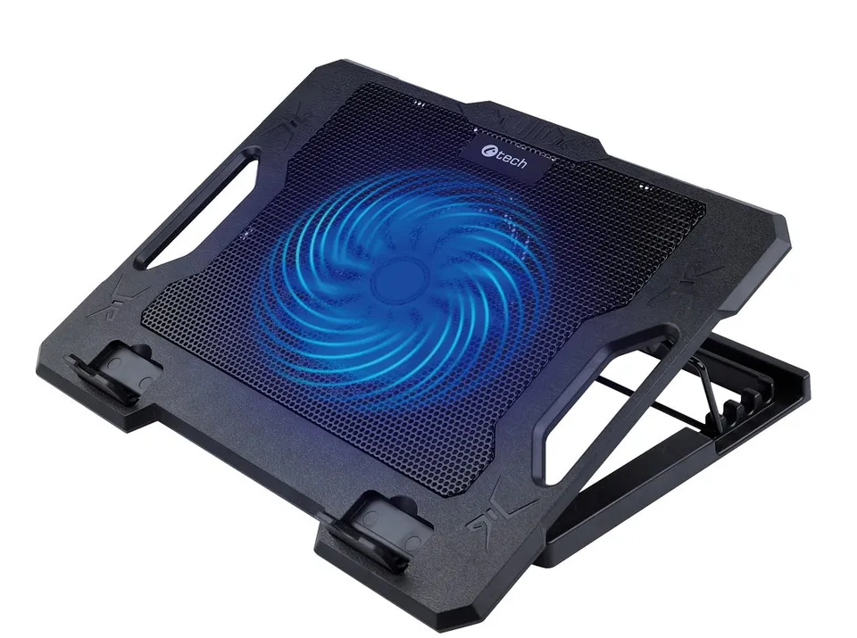 C-TECH Chladící podložka pro ntb CLP-S100, 17", 1x 140mm, 2x USB, modré podsvíce