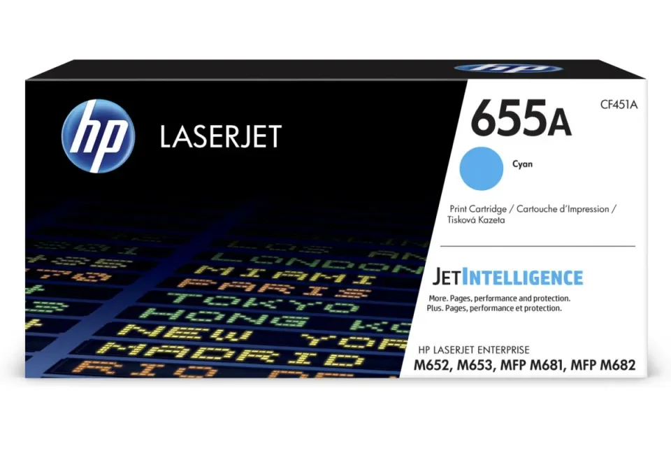 HP CF452A originální toner žlutý č.655A cca 10500 str. (yellow, HP CLJ M652, M653, M681, M682, černá, ColorSphere 3 Jetintelligence )