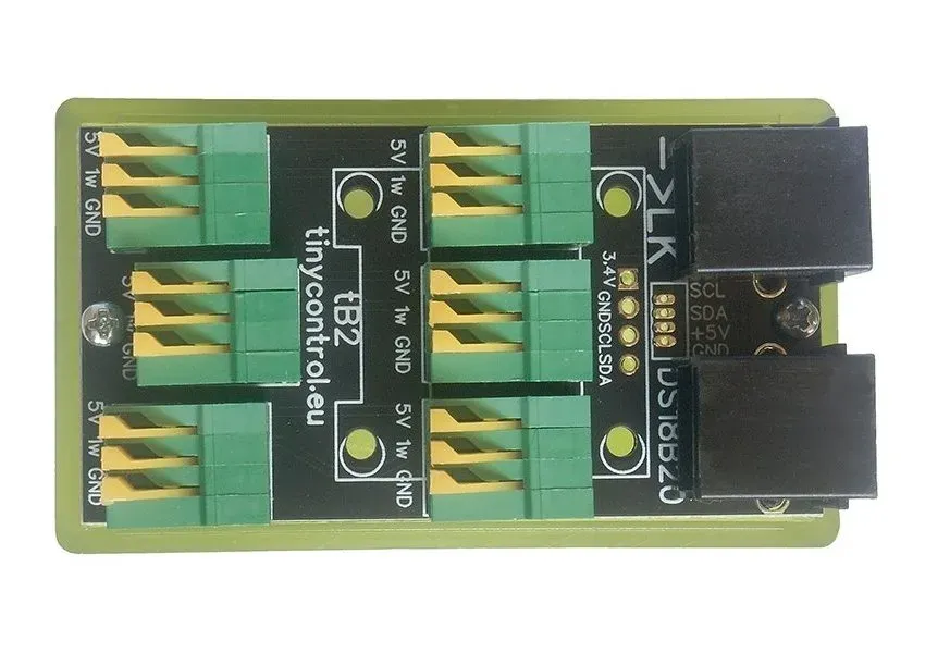 TINYCONTROL Splitter tB2, rozšíření 1-Wire - 1× RJ12 a 6× terminál