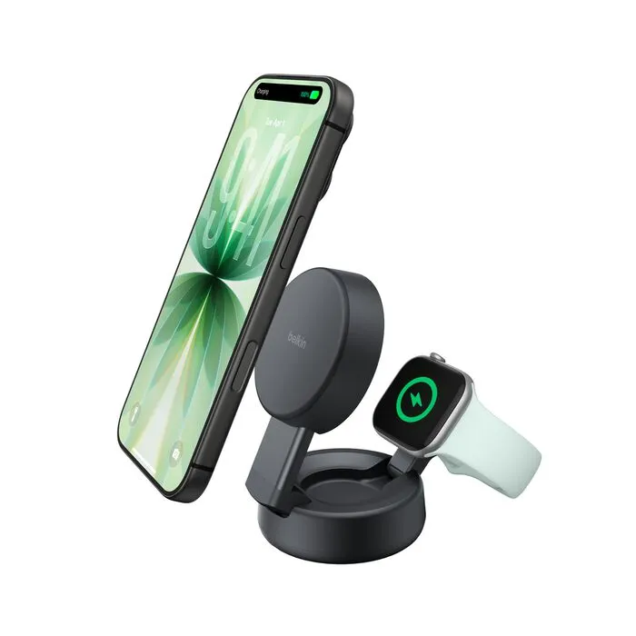 Belkin UltraCharge PRO Qi2 25W 2v1 Magnetická nabíječka pro iPhone/Apple Watch/A (WIZ043kqCH)