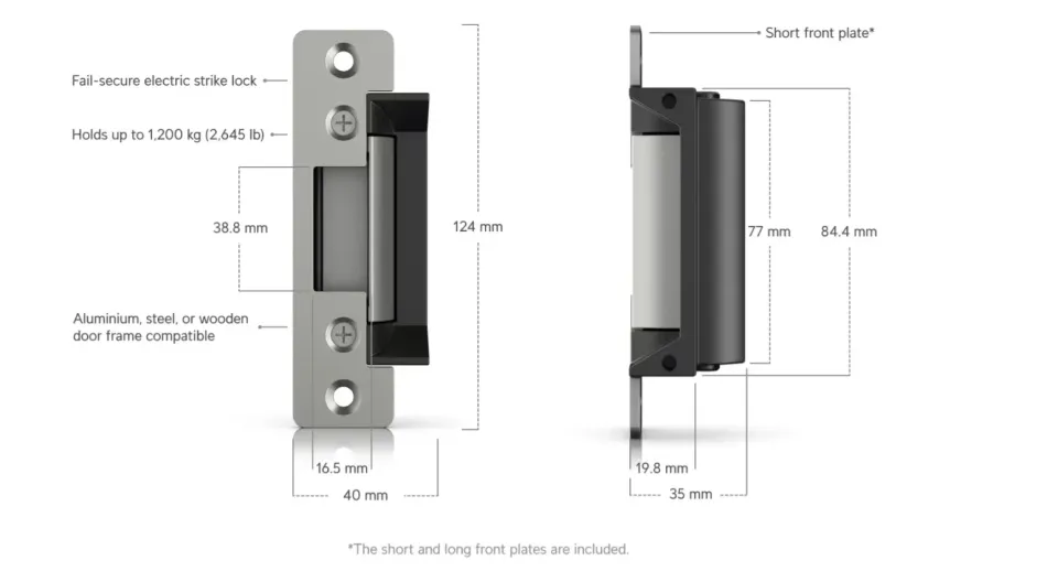 Ubiquiti UACC-Lock-Strike-Secure-15mm, UniFi Access Fail-Secure Strike Lock 15mm