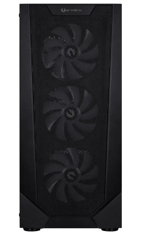 BitFenix skříň C60 Negro / ATX / 4x 120mm ARGB fan + controller / 2xUSB 2.0 / USB 3.0 / tvrzené sklo / černá