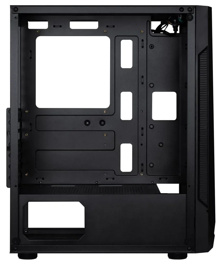 BitFenix skříň C60 Negro / ATX / 4x 120mm ARGB fan + controller / 2xUSB 2.0 / USB 3.0 / tvrzené sklo / černá