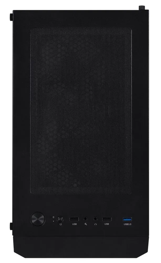 BitFenix skříň C60 Negro / ATX / 4x 120mm ARGB fan + controller / 2xUSB 2.0 / USB 3.0 / tvrzené sklo / černá