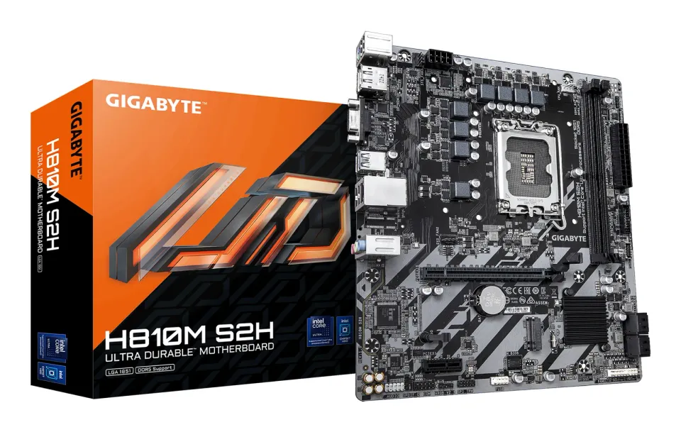 GIGABYTE MB Sc LGA1851 H810M S2H, Intel H810, 2xDDR5, 1xDP, 1xHDMI, 1xVGA, mATX