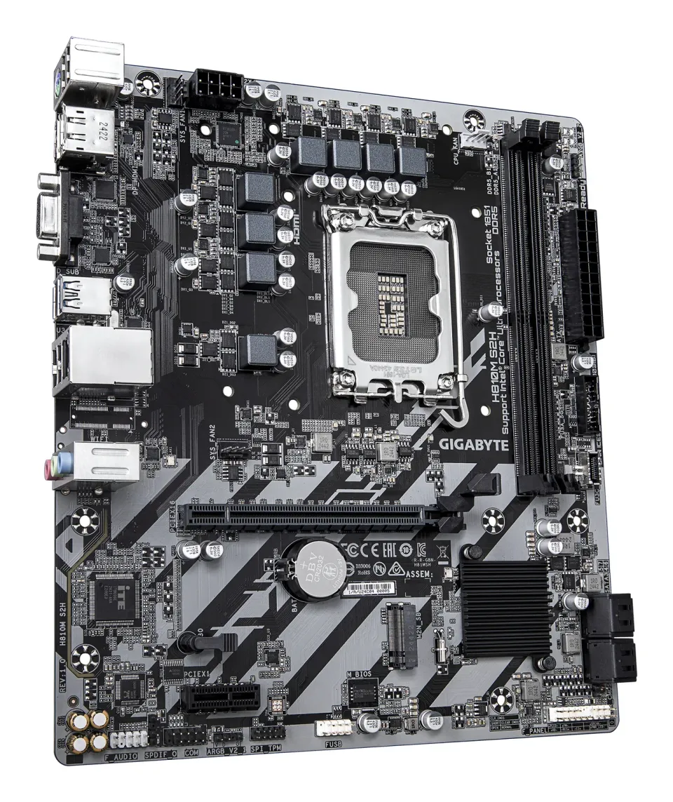 GIGABYTE MB Sc LGA1851 H810M S2H, Intel H810, 2xDDR5, 1xDP, 1xHDMI, 1xVGA, mATX
