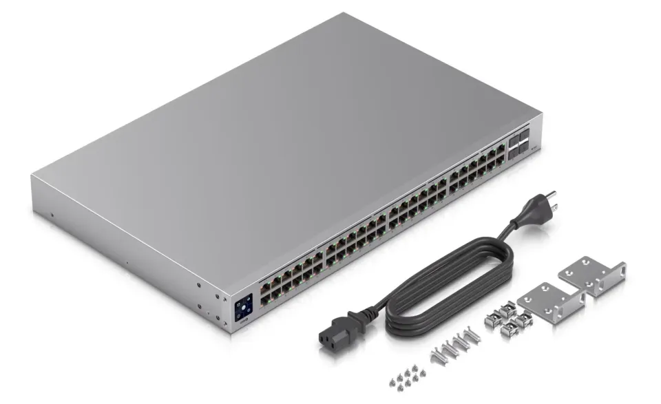 UBNT UniFi Switch USW-48-POE Gen2 [24xGigabit, 32x PoE out 240W, 802.3at/af, 4xSFP, 104Gbps]