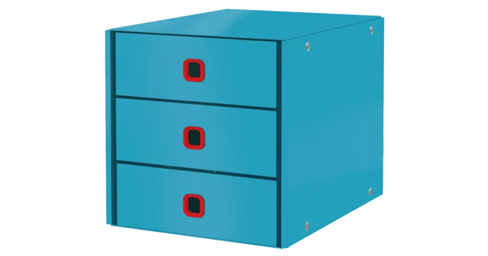 LEITZ Zásuvkový box Click&Store COSY, 3 zásuvky, klidná modrá