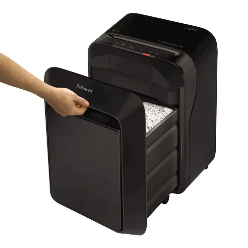 Fellowes Skartovač LX 211 černý 15 listů/23L/NBÚ3/křížový řez