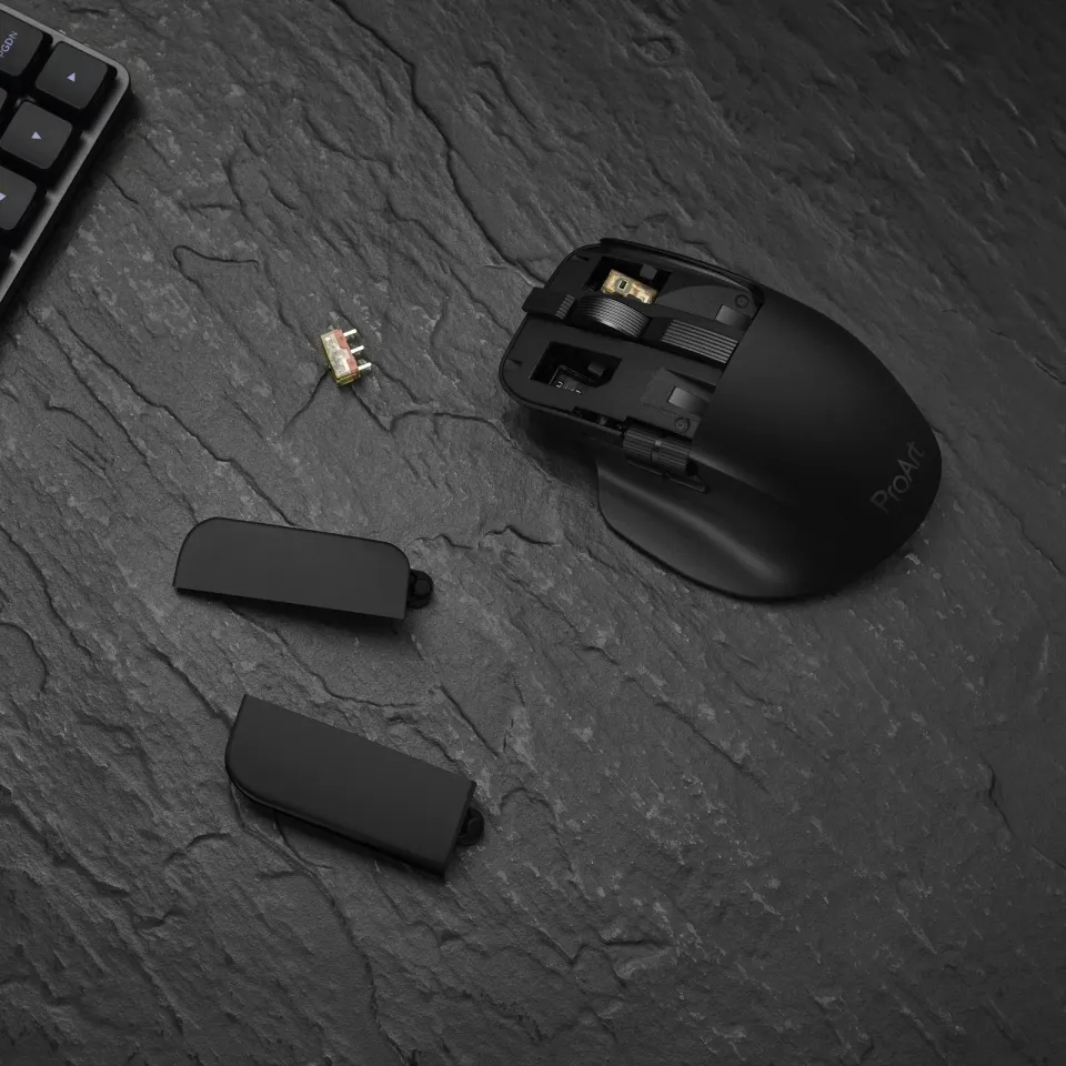 ASUS ProArt MD301/Ergonomická/Optická/Pro praváky/8 000 DPI/Drátové/Bezdrátové/Černá