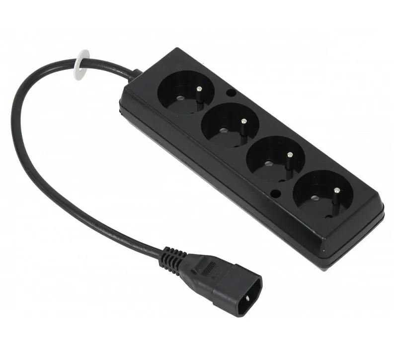 Prodlužovací přívod 4x230V pro UPS (IEC320-C14), 30cm