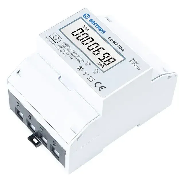 Eastron SDM72DR-MID, Multifunkční elektroměr, aktuální výkon, celková spotřeba, pulsní výstup, třífázový, 100A