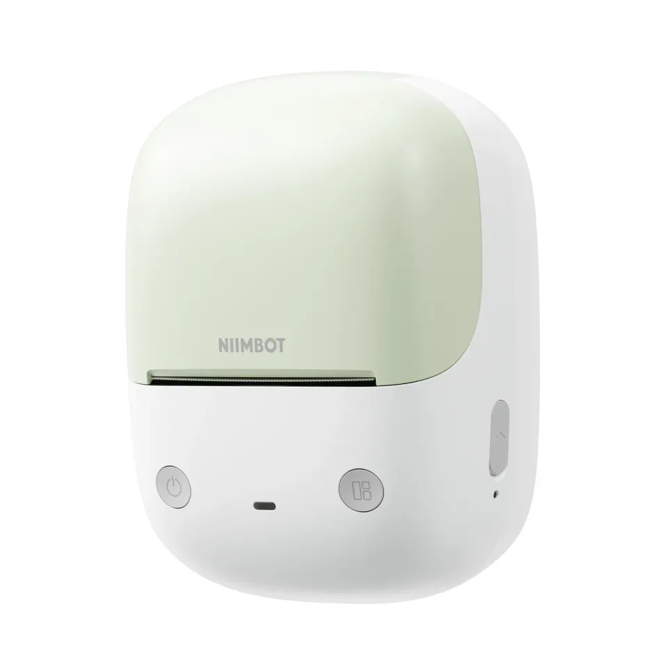 NIIMBOT B2 – chytrá termotiskárna štítků 20–50 mm, Bluetooth, offline tisk tlačítkem, zelená + role 230 štítků