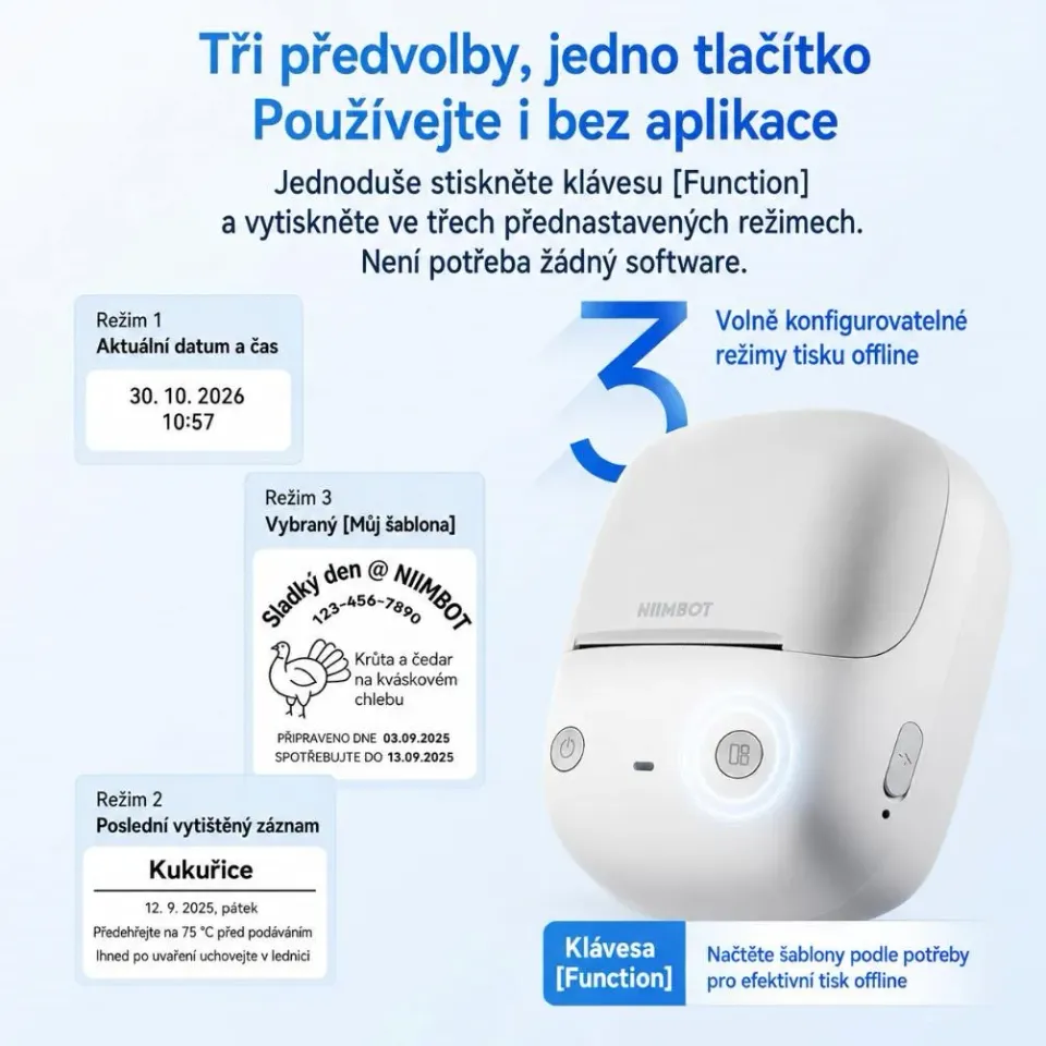 Niimbot Tiskárna štítků B2, zelená + role štítků 230 ks