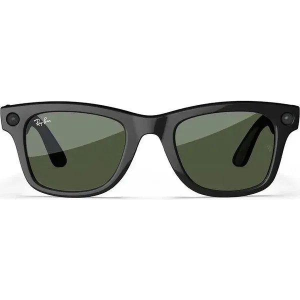 Meta Ray-Ban Gen2 Wayfarer, Black, G15 Green