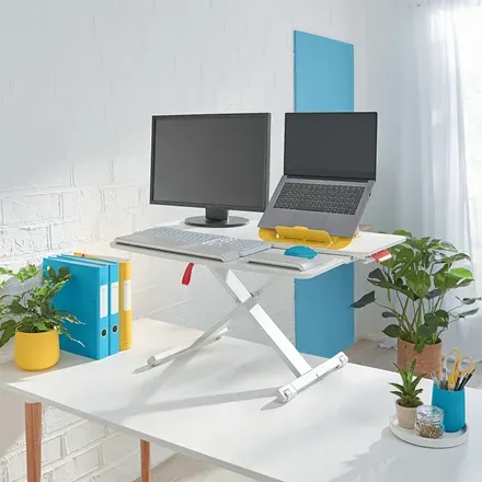 LEITZ Ergonomický pracovní stůl pro práci v sedě/ve stoje s výsuvnou zásuvkou na