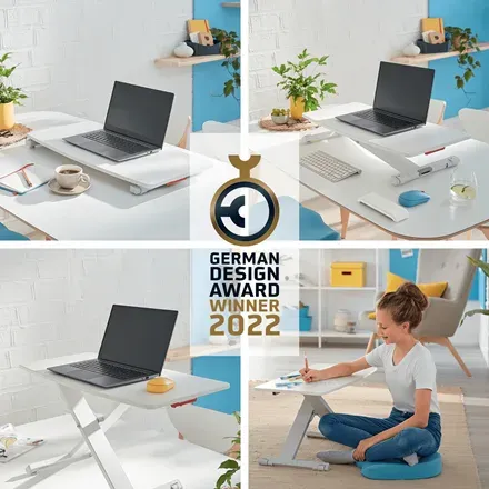 LEITZ Ergonomický pracovní stůl pro práci v sedě/ve stoje s výsuvnou zásuvkou na