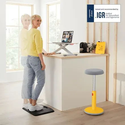 LEITZ Ergonomický pracovní stůl pro práci v sedě/ve stoje s výsuvnou zásuvkou na