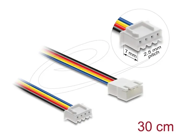 Delock Prodlužovací kabel ventilátoru PWM ze zástrčky na zásuvku, 4 pinový, 30 c