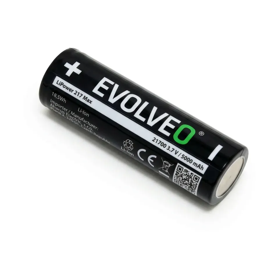 EVOLVEO LiPower 217 Max 5000 – Li-ion baterie 21700 (3.7 V / 5000 mAh) 3 ks