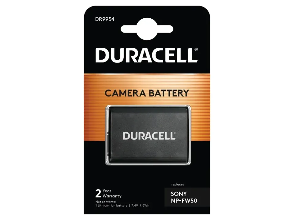 DURACELL Baterie - DR9954 pro Sony NP-WF50, černá, 900 mAh, 7.4 V