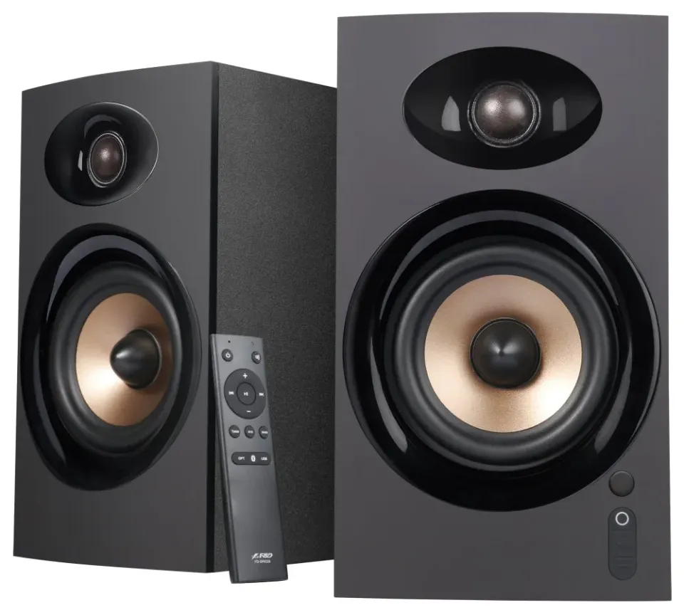 FENDA F&D repro R23BT/ 2.0/ 40W/ dřevěné/ BT/ Optický/ USB vstup/ dálkové ovládání/ černé