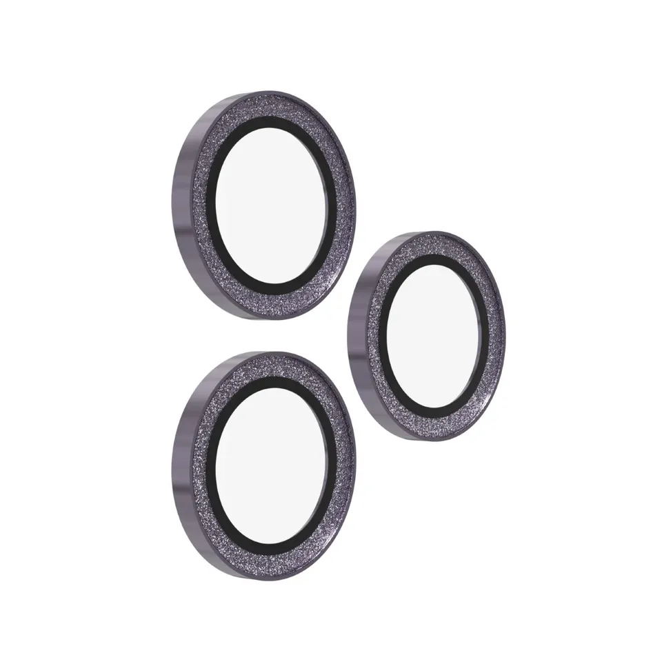 ZAGG Ochranná čočka Premium pro Apple 17 Pro/Pro Max/16 Pro/Pro Max/15 Pro/Pro Max - fialová třpytka