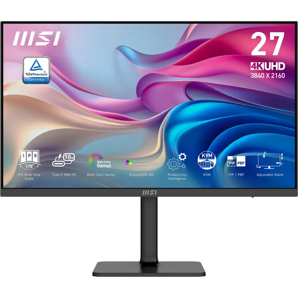 MSI monitor Modern MD272UPHG, 27"/3840x2160 (UHD)/IPS/4ms/2xHDMI/DP/USB-A,B,C/Vý