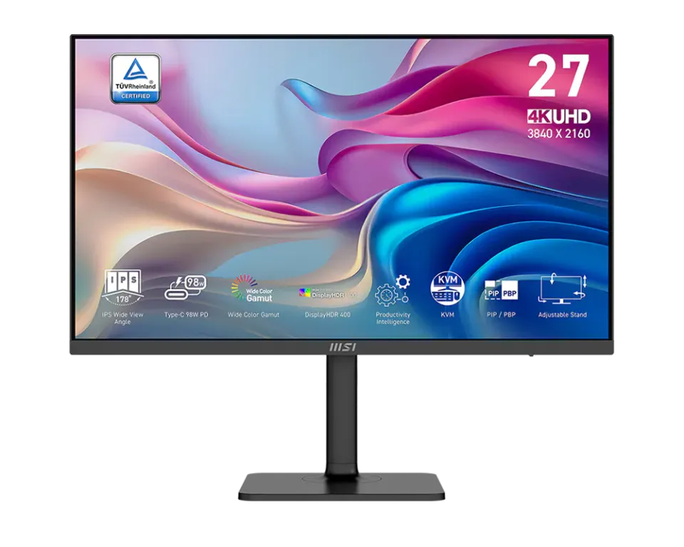 MSI monitor Modern MD272UPHG, 27"/3840x2160 (UHD)/IPS/4ms/2xHDMI/DP/USB-A,B,C/Vý