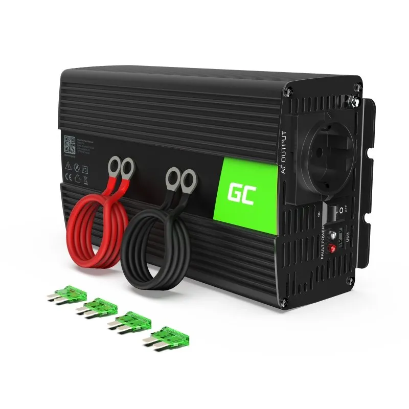 Green Cell Měnič napětí - Power Inverter 12V na 230V 1000W/2000W čistá sinusovk
