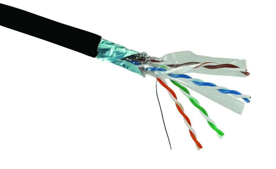 Solarix Kabel FTP PE drát c6 venkovní, 500m/špulka černý, SXKD-6-FTP-PE