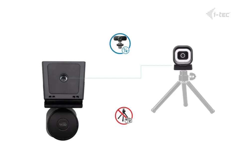 i-tec SOLOMON 700 STREAM 4K Webcam with Ring Light