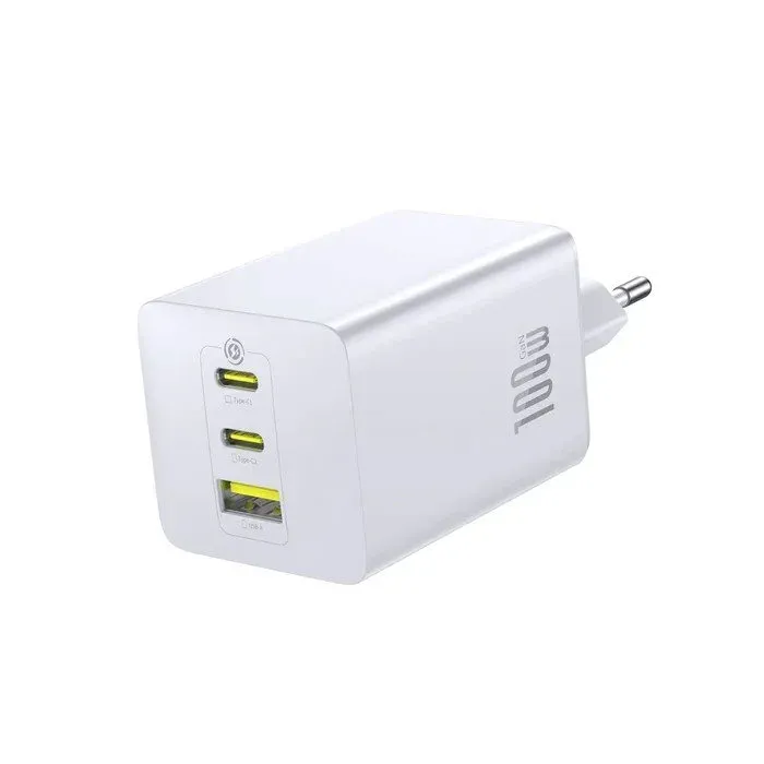 Baseus EnerFill FE11 Fast Nabíječka USB-A + USB-C + USB-C 100W Moon White