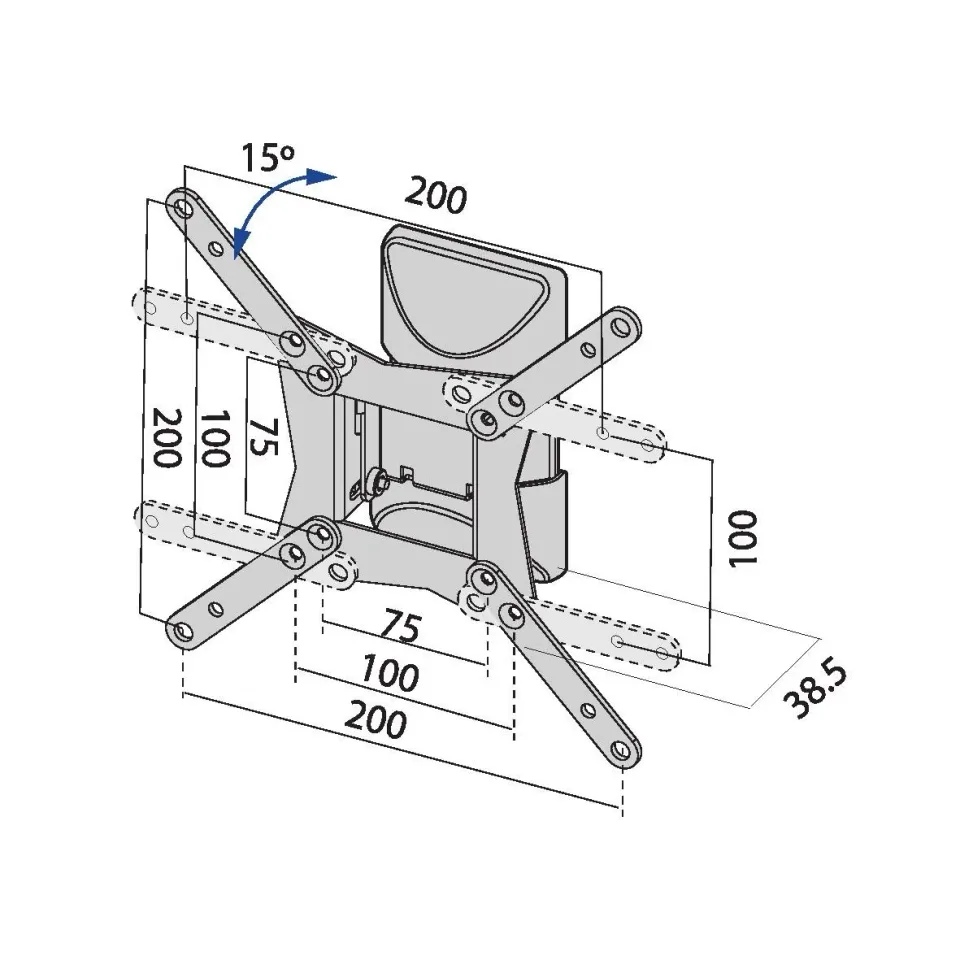 TB TV wall mount TB-152 up to 37", 20kg max VESA 200x200