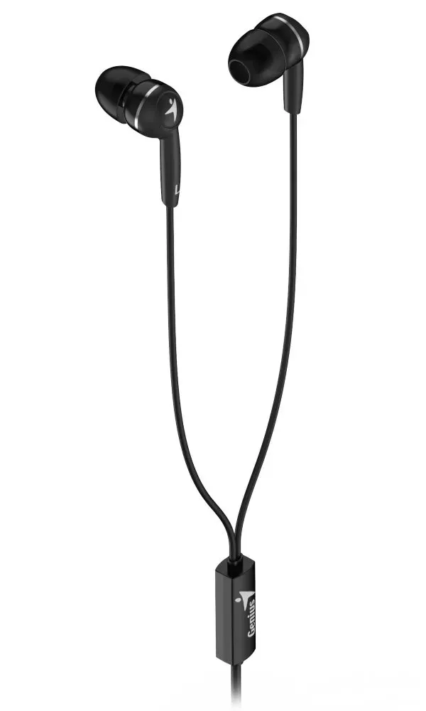 Genius HS-M320 černý, Headset, drátový, do uší, mikrofon, 3,5mm jack 4 pin, čern
