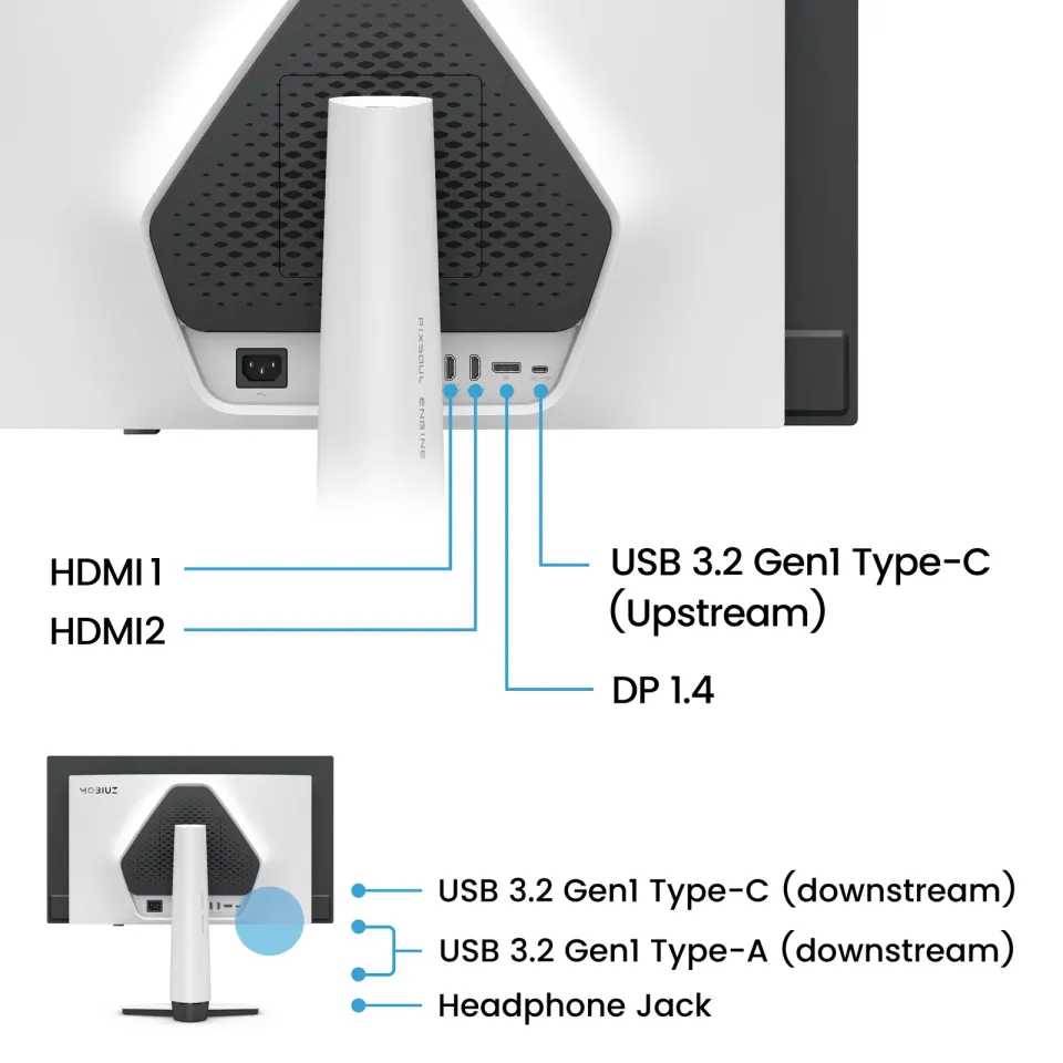BENQ Mobiuz 26,5" OLED EX271QZ/ 2560x1440/1,5mil:1/ 0,03ms/500Hz/ HDMI/ DP/USB-C /černý