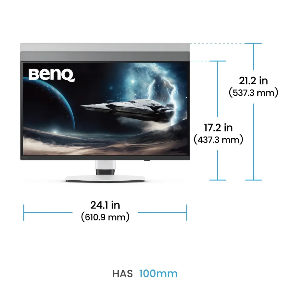 BENQ Mobiuz 26,5" OLED EX271QZ/ 2560x1440/1,5mil:1/ 0,03ms/500Hz/ HDMI/ DP/USB-C /černý